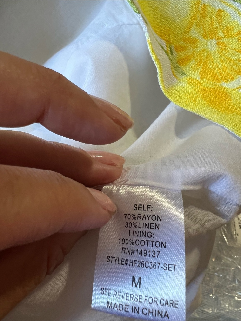 HYFVE Linen Blend Lemon Print Vest & Short Set NIP - Picture 8 of 11
